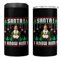 Santa I Know Him 4 in 1 Can Cooler Tumbler Funny Elf Christmas - Wonder Print Shop
