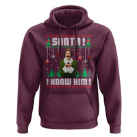 Santa I Know Him Hoodie Funny Elf Christmas - Wonder Print Shop