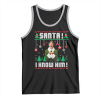 Santa I Know Him Tank Top Funny Elf Christmas - Wonder Print Shop