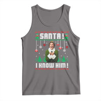 Santa I Know Him Tank Top Funny Elf Christmas - Wonder Print Shop