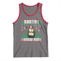 Santa I Know Him Tank Top Funny Elf Christmas - Wonder Print Shop