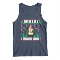 Santa I Know Him Tank Top Funny Elf Christmas - Wonder Print Shop