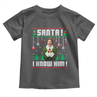 Santa I Know Him Toddler T Shirt Funny Elf Christmas - Wonder Print Shop