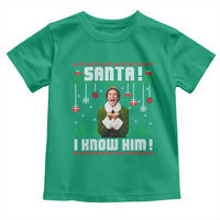 Santa I Know Him Toddler T Shirt Funny Elf Christmas - Wonder Print Shop