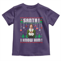 Santa I Know Him Toddler T Shirt Funny Elf Christmas - Wonder Print Shop
