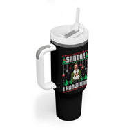 Santa I Know Him Tumbler With Handle Funny Elf Christmas - Wonder Print Shop
