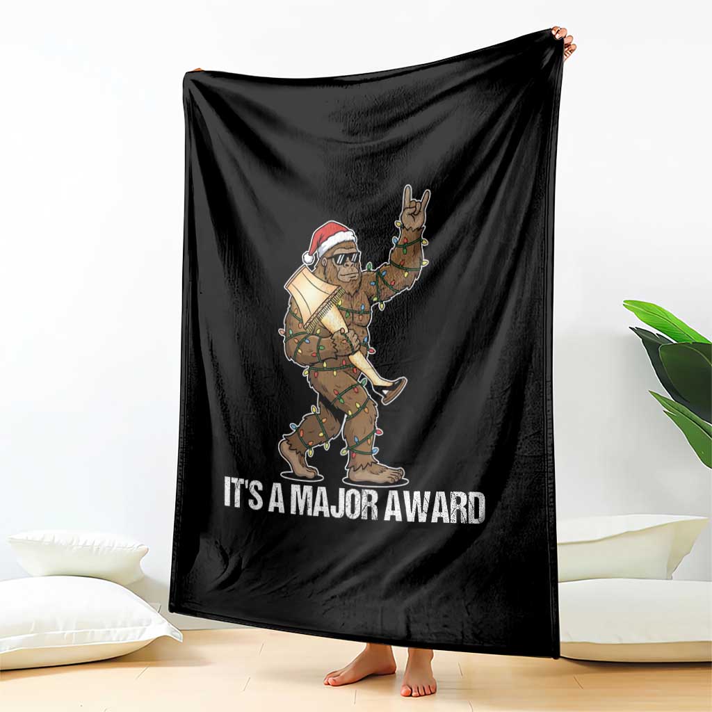 Leg Lamp Christmas Throw Blanket Funny Bigfoot Fra Gee Leh Xmas - Wonder Print Shop