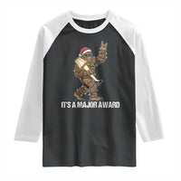 Leg Lamp Christmas Raglan Shirt Funny Bigfoot Fra Gee Leh Xmas - Wonder Print Shop