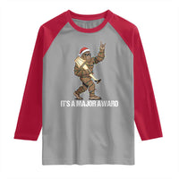 Leg Lamp Christmas Raglan Shirt Funny Bigfoot Fra Gee Leh Xmas - Wonder Print Shop