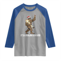 Leg Lamp Christmas Raglan Shirt Funny Bigfoot Fra Gee Leh Xmas - Wonder Print Shop