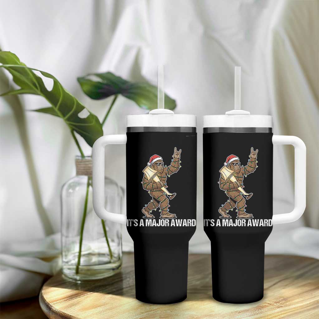 Leg Lamp Christmas Tumbler With Handle Funny Bigfoot Fra Gee Leh Xmas - Wonder Print Shop