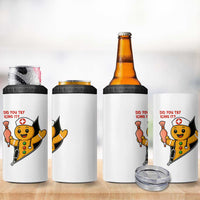 Funny ICU Nurse Christmas 4 in 1 Can Cooler Tumbler Gingerbread Did You Try Icing It - Wonder Print Shop