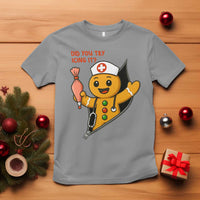 Funny ICU Nurse Christmas T Shirt Gingerbread Did You Try Icing It - Wonder Print Shop