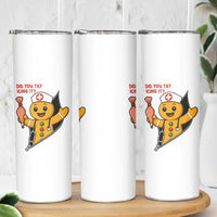 Funny ICU Nurse Christmas Skinny Tumbler Gingerbread Did You Try Icing It - Wonder Print Shop