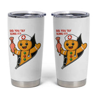 Funny ICU Nurse Christmas Tumbler Cup Gingerbread Did You Try Icing It - Wonder Print Shop