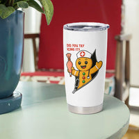 Funny ICU Nurse Christmas Tumbler Cup Gingerbread Did You Try Icing It - Wonder Print Shop