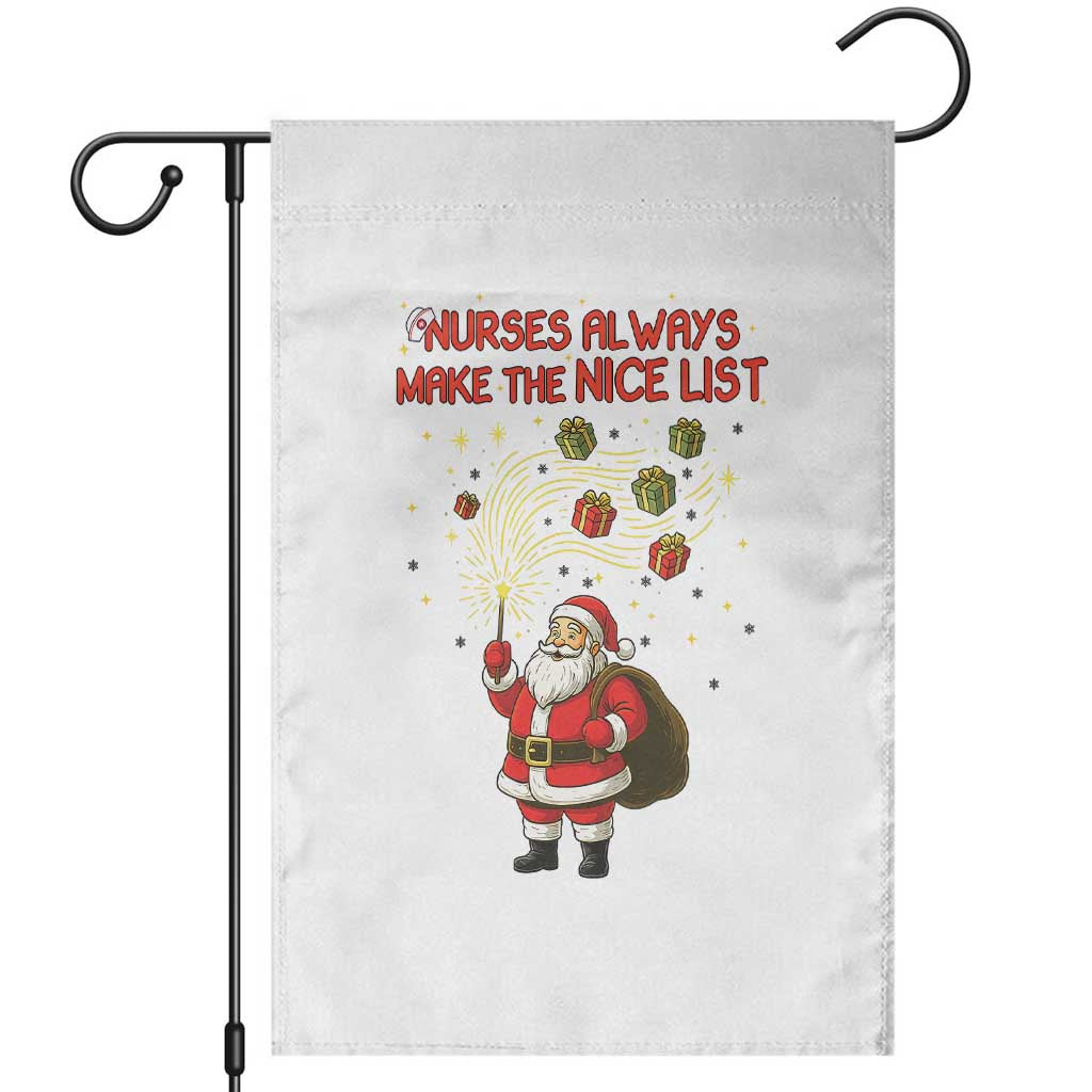 Funny Nurse Christmas Garden Flag Nurses Always Make The Nice List - Wonder Print Shop