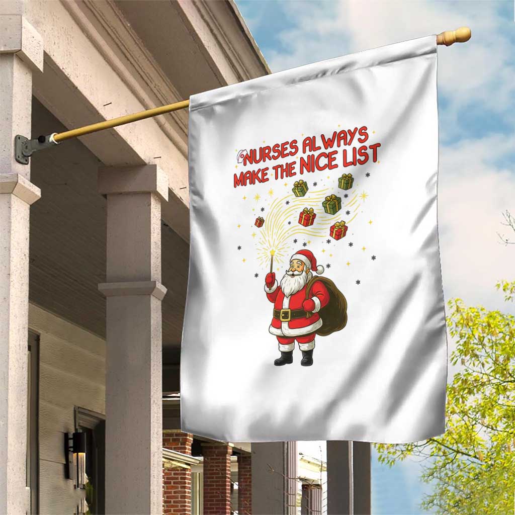 Funny Nurse Christmas Garden Flag Nurses Always Make The Nice List - Wonder Print Shop