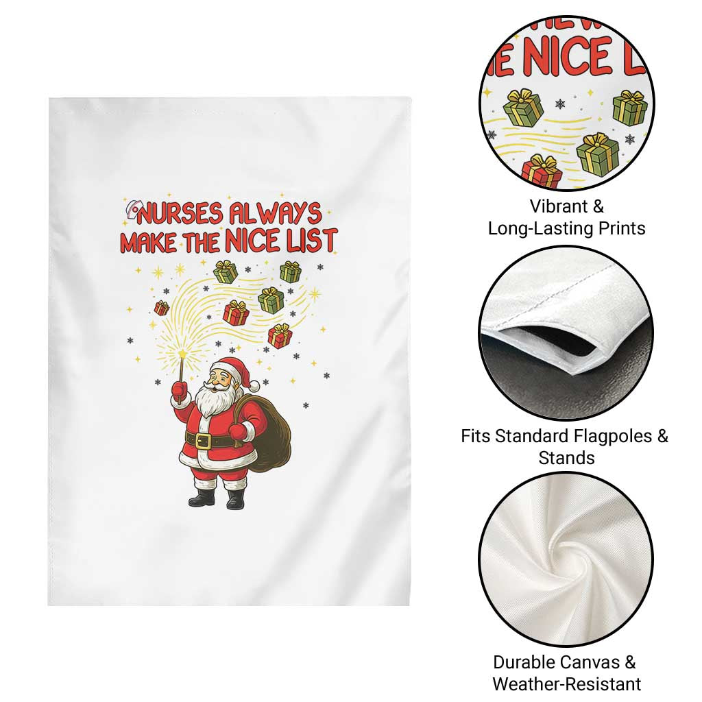 Funny Nurse Christmas Garden Flag Nurses Always Make The Nice List - Wonder Print Shop