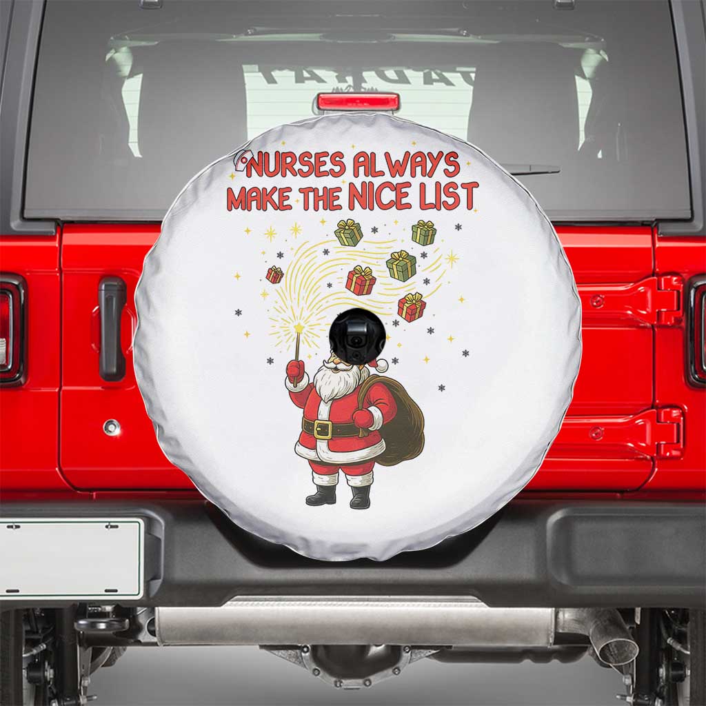 Funny Nurse Christmas Spare Tire Cover Nurses Always Make The Nice List - Wonder Print Shop
