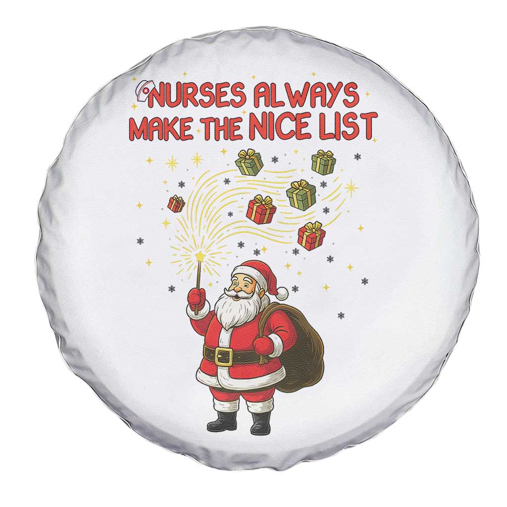 Funny Nurse Christmas Spare Tire Cover Nurses Always Make The Nice List - Wonder Print Shop