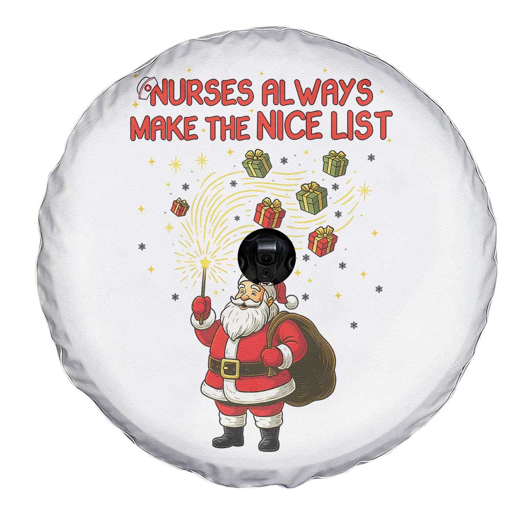 Funny Nurse Christmas Spare Tire Cover Nurses Always Make The Nice List - Wonder Print Shop