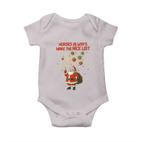 Funny Nurse Christmas Baby Onesie Nurses Always Make The Nice List - Wonder Print Shop
