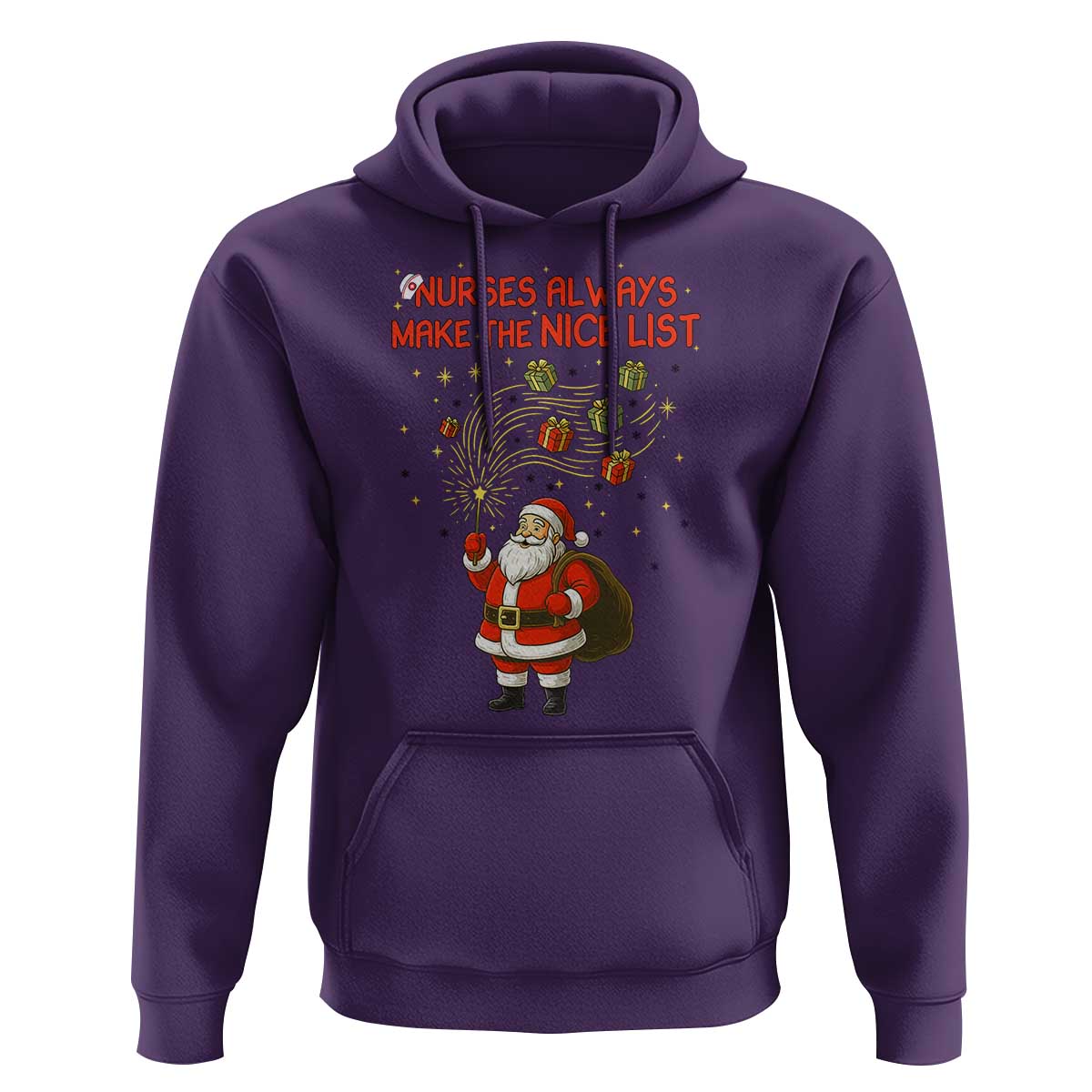 Funny Nurse Christmas Hoodie Nurses Always Make The Nice List - Wonder Print Shop