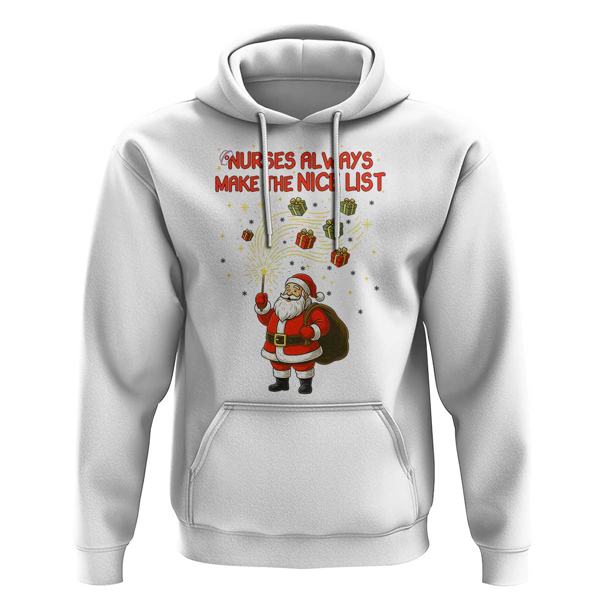 Funny Nurse Christmas Hoodie Nurses Always Make The Nice List - Wonder Print Shop