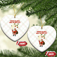 Funny Nurse Christmas Ceramic Ornament Nurses Always Make The Nice List - Wonder Print Shop