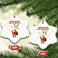 Funny Nurse Christmas Ceramic Ornament Nurses Always Make The Nice List - Wonder Print Shop