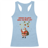 Funny Nurse Christmas Racerback Tank Top Nurses Always Make The Nice List - Wonder Print Shop