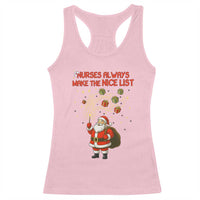 Funny Nurse Christmas Racerback Tank Top Nurses Always Make The Nice List - Wonder Print Shop