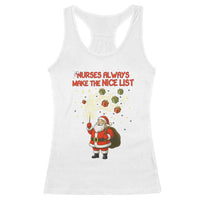 Funny Nurse Christmas Racerback Tank Top Nurses Always Make The Nice List - Wonder Print Shop