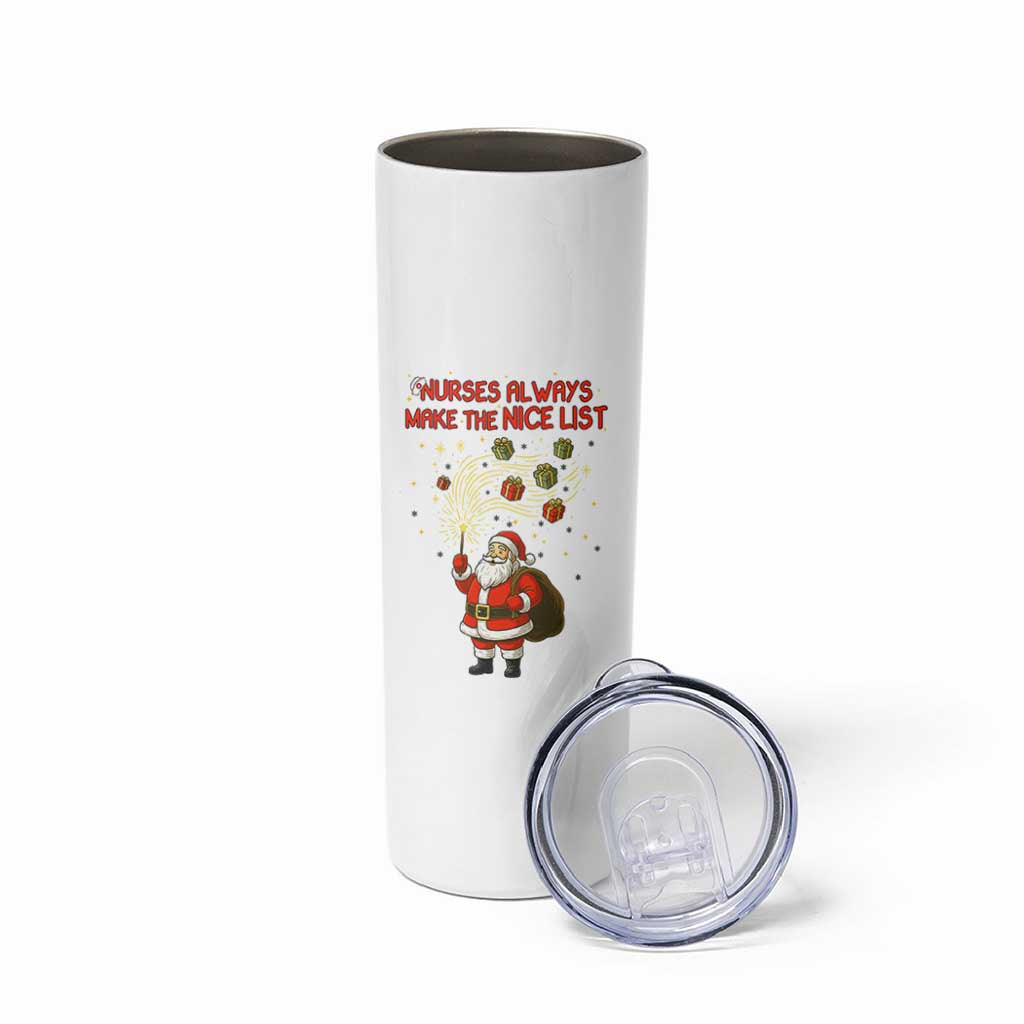 Funny Nurse Christmas Skinny Tumbler Nurses Always Make The Nice List - Wonder Print Shop