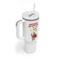 Funny Nurse Christmas Tumbler With Handle Nurses Always Make The Nice List - Wonder Print Shop