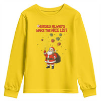 Funny Nurse Christmas Youth Sweatshirt Nurses Always Make The Nice List - Wonder Print Shop