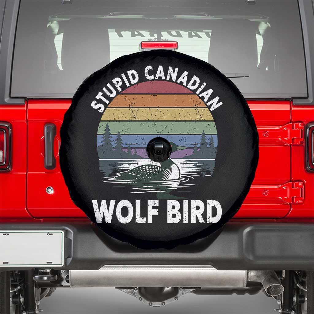 Stupid Canadian Wolf Bird Spare Tire Cover Sarcastic Animal Meme