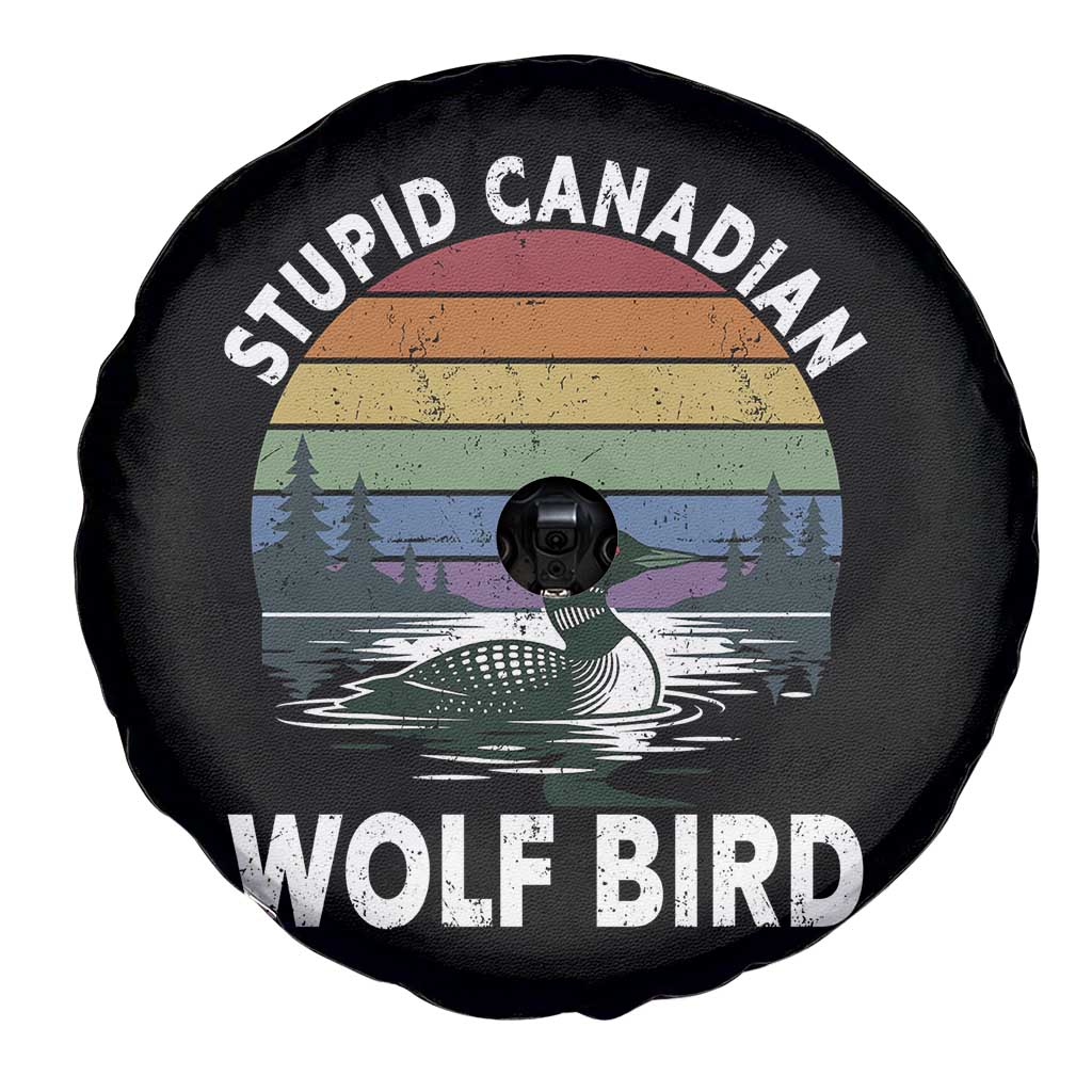 Stupid Canadian Wolf Bird Spare Tire Cover Sarcastic Animal Meme