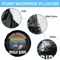 Stupid Canadian Wolf Bird Spare Tire Cover Sarcastic Animal Meme