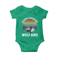 Stupid Canadian Wolf Bird Baby Onesie Sarcastic Animal Meme