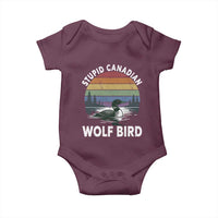 Stupid Canadian Wolf Bird Baby Onesie Sarcastic Animal Meme