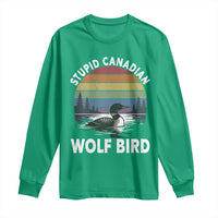 Stupid Canadian Wolf Bird Long Sleeve Shirt Sarcastic Animal Meme