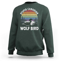 Stupid Canadian Wolf Bird Sweatshirt Sarcastic Animal Meme