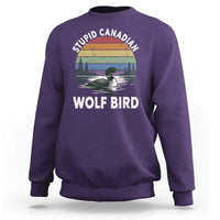 Stupid Canadian Wolf Bird Sweatshirt Sarcastic Animal Meme