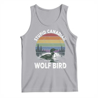 Stupid Canadian Wolf Bird Tank Top Sarcastic Animal Meme
