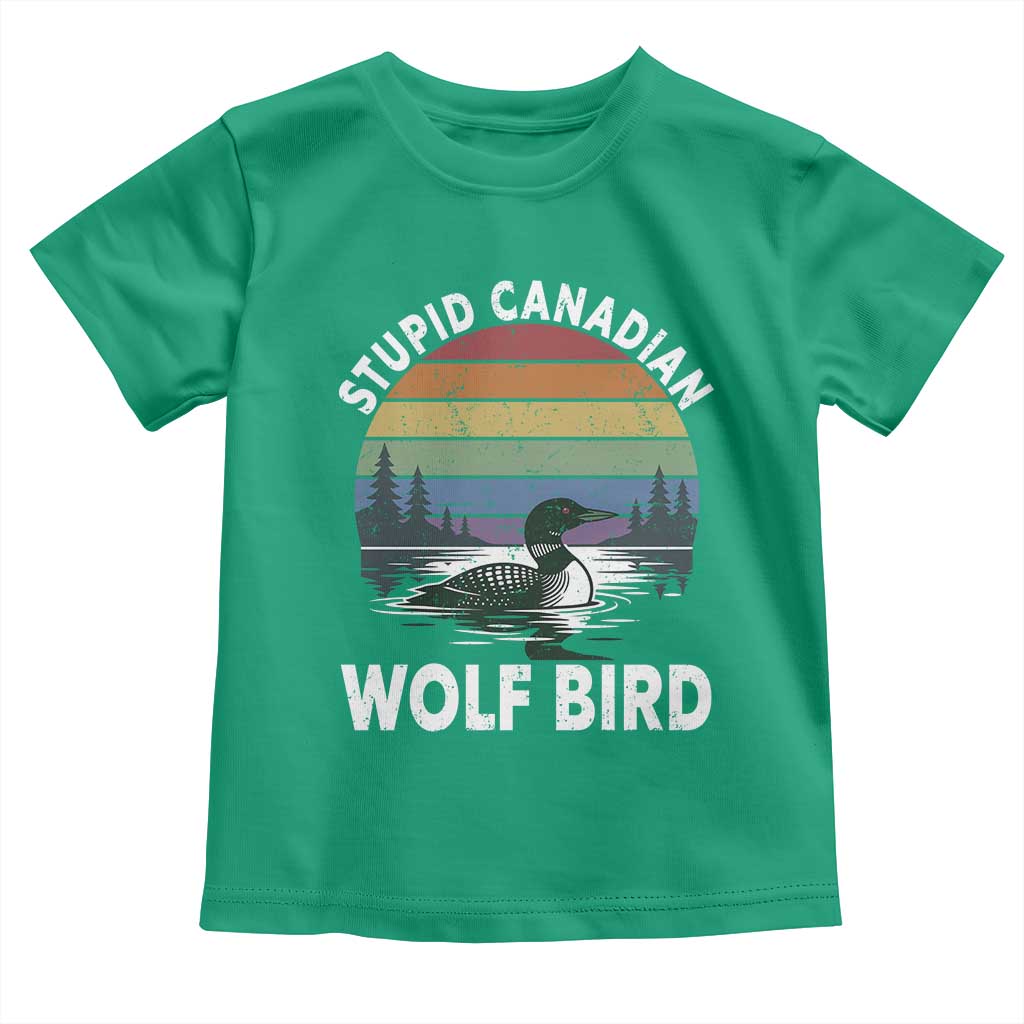Stupid Canadian Wolf Bird Toddler T Shirt Sarcastic Animal Meme