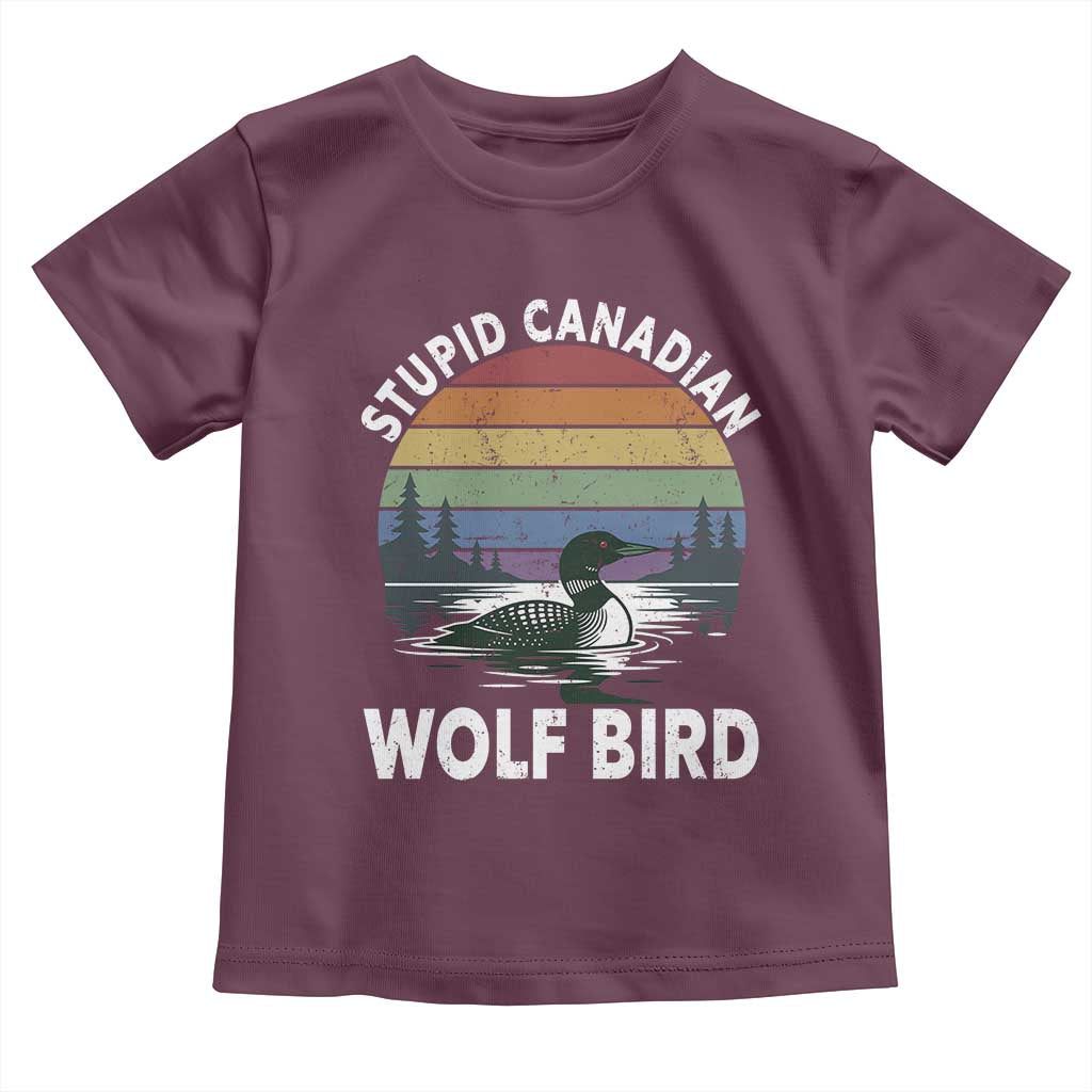 Stupid Canadian Wolf Bird Toddler T Shirt Sarcastic Animal Meme