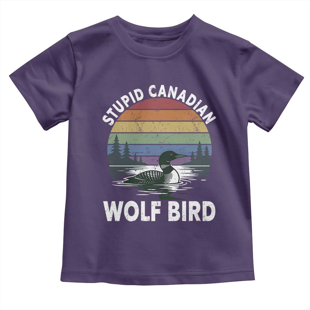 Stupid Canadian Wolf Bird Toddler T Shirt Sarcastic Animal Meme