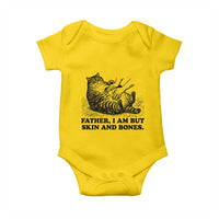 Funny Cat Dad Cat Lover Baby Onesie Father I Am But Skin and Bones